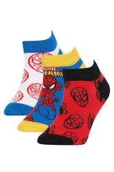 Boys Marvel Spiderman 3-Pack Cotton Ankle Socks