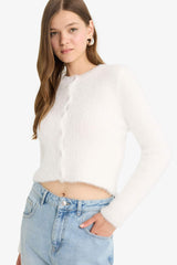 Cool Slim Fit Slim Cut Crew Neck Knitwear Cardigan