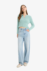 Cool Slim Fit Slim Cut Crew Neck Knitwear Cardigan