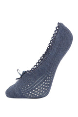 Women Invisible 3 Pcs Cotton Frill Babet Socks