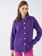 LCW Vision
Purple Self-Patterned Long Sleeve Oversize Women's Shirt Jacket