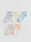 Patterned Girls Booties Socks 5-Pack