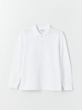 Polo Neck Basic Long Sleeve Boy T-Shirt