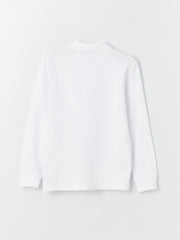 Polo Neck Basic Long Sleeve Boy T-Shirt