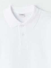 Polo Neck Basic Long Sleeve Boy T-Shirt