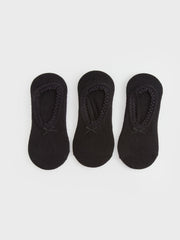 Self Patterned Women Ballerina Socks 3 Pack