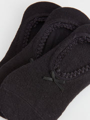 Self Patterned Women Ballerina Socks 3 Pack