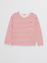 Crew Neck Striped Long Sleeve Girls T-Shirt