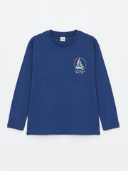 Crew Neck Printed Long Sleeve Boys T-Shirt