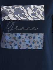 Crew Neck Printed Long Sleeve Women T-Shirt