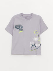 Crew Neck Short Sleeve Printed Baby Boy T-Shirt