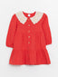 Bebe Collar Long Sleeve Baby Girls Dress