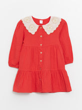 Bebe Collar Long Sleeve Baby Girls Dress