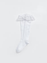 Lace Detailed Girls Knee High Socks