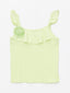 Square Neck Ruffle Detailed Girls Undershirt