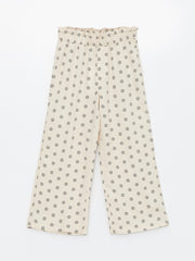 Wideleg Girls Trousers with Elastic Waist