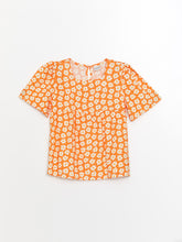 Square Neck Floral Girls Blouse