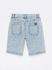 Ripped Detailed Boy Jean Shorts