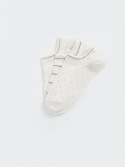 Patterned Women Booties Socks 3 Pack