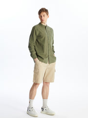 Standard Fit Gabardine Men Bermuda Shorts