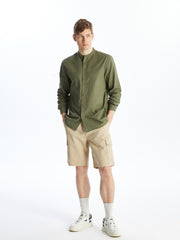 Standard Fit Gabardine Men Bermuda Shorts