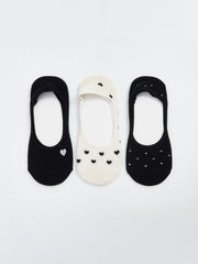 Patterned Women Ballerina Socks 3 Pack