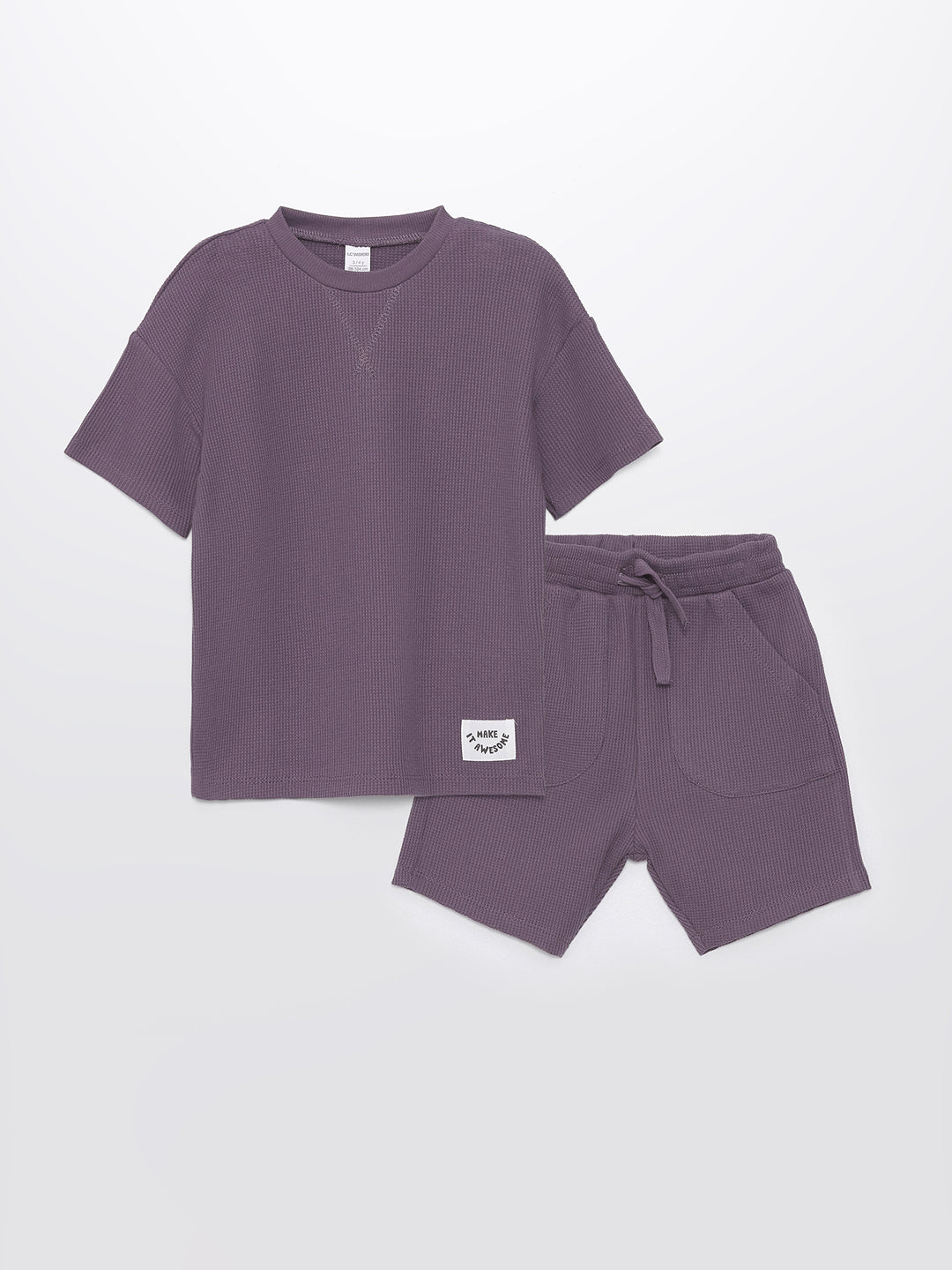 Crew Neck Basic Baby Boy T-Shirt and Shorts Set of 2
