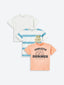 Crew Neck Short Sleeve Printed Baby Boy T-Shirt, Pack of 3
