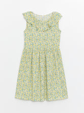 Crew Neck Floral Girls Dress