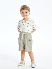 Printed Baby Boy Shorts with Elastic Waist