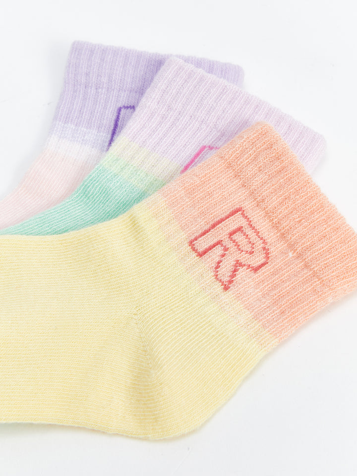 Printed Baby Girl Sock Socks 3 Pack