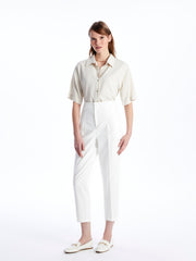 Women Carrot Cut Straight Trousers