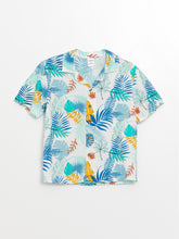 Resort Collar Short Sleeve Printed Baby Boy Shirt