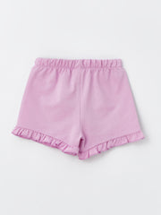 Printed Baby Girl Shorts with Elastic Waist, 2 Pack
