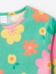 Crew Neck Long Sleeve Baby Girls T-Shirt, Pack Of 2