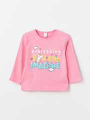 Crew Neck Long Sleeve Baby Girls T-Shirt, Pack Of 2