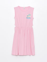 Crew Neck Girls Dress