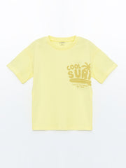 Crew Neck Short Sleeve Printed Baby Boy T-Shirt