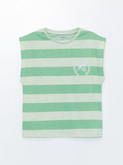 Crew Neck Striped Baby Boy Undershirt