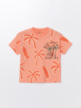 Crew Neck Short Sleeve Printed Baby Boy T-Shirt