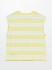 Crew Neck Printed Baby Boy Undershirt