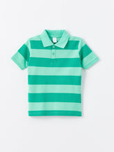 Polo Neck Short Sleeve Striped Baby Boy T-Shirt