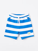 Striped Baby Boy Shorts with Elastic Waist