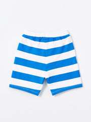 Striped Baby Boy Shorts with Elastic Waist