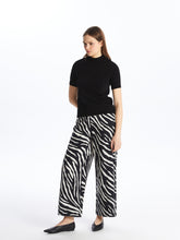 Elastic Waist Comfortable Patterned Women Trousers