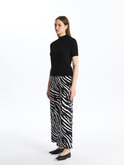 Elastic Waist Comfortable Patterned Women Trousers
