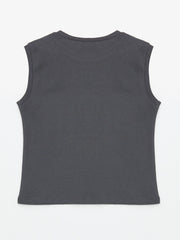 Crew Neck Sleeveless Printed Baby Boy Undershirt, Pack of 2