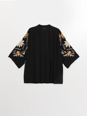 Shawl Collar Floral Oversize Women's Kimono