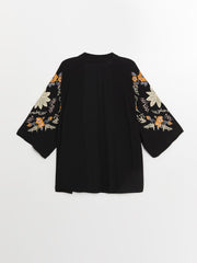 Shawl Collar Floral Oversize Women's Kimono