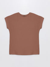 Crew Neck Plain Short Sleeve Women T-Shirt